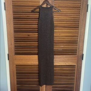 Michael Stars Shimmering Brown Knit Top